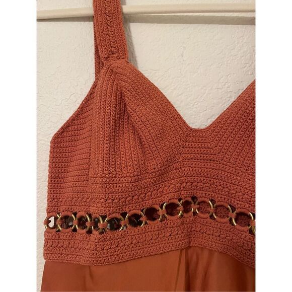 A.L.C Talia Satin Midi Dress Burnt Terracota NEW NWT - Picture 8 of 13